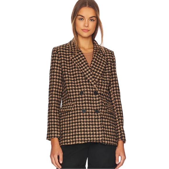 BLANKNYC Houndstooth Book Club Blazer Brown - Picture 6 of 6